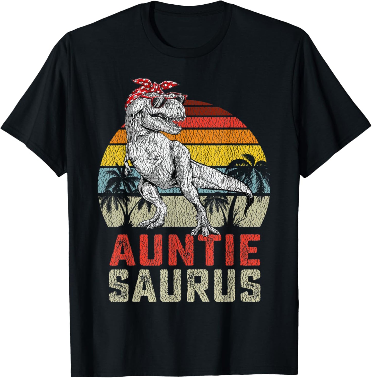 Auntiesaurus T Rex Dinosaur Auntie Saurus Family Matching T-Shirt