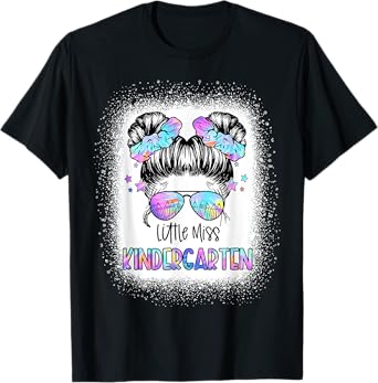 Little Miss Kindergarten First Day Of School 1st Day Girls T-Shirt