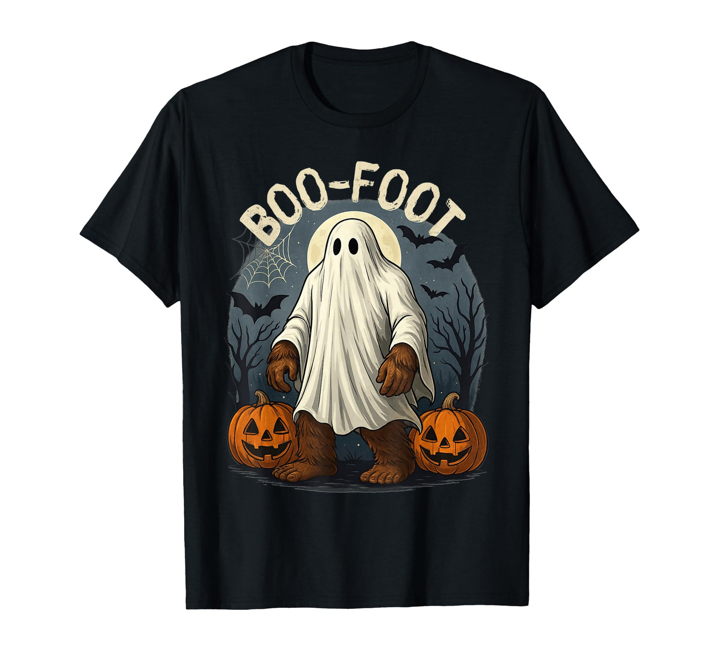 Funny Boo-Foot Bigfoot Ghost Costume Halloween Design T-Shirt