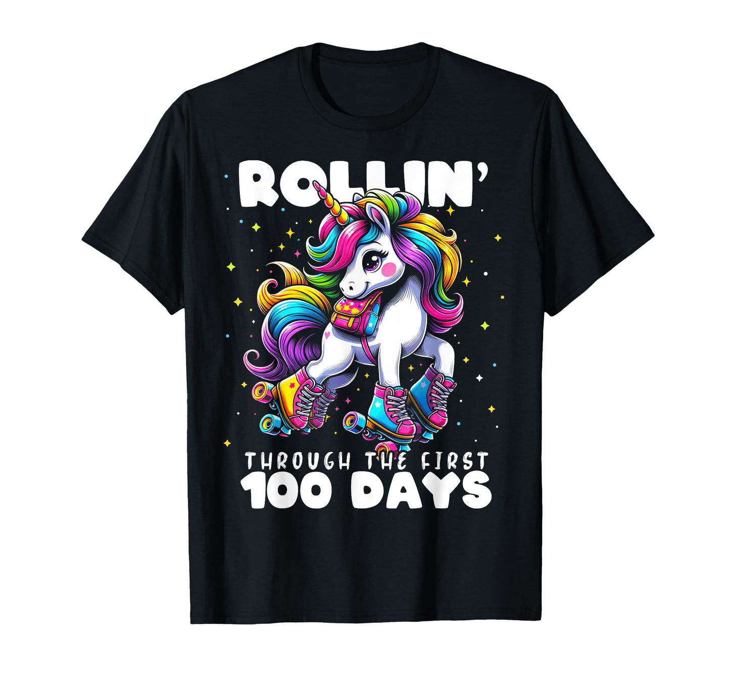 100 Days of School Girls Teacher 100th Day Unicorn Outfit T-Shirt