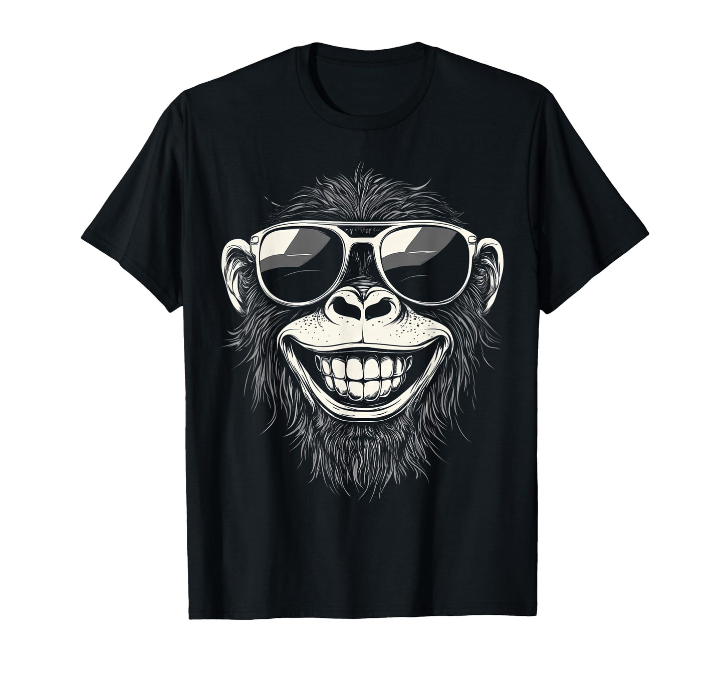 Funny Monkey with sunglasses cool Graffiti Urban art street T-Shirt