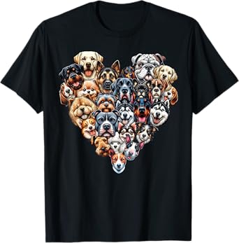 Types Of Dogs Breeds Chart Educational Canine Enthusiast T-Shirt