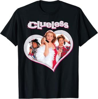 Clueless Cher's Trio Sparkle Heart Poster Graphic T-Shirt T-Shirt