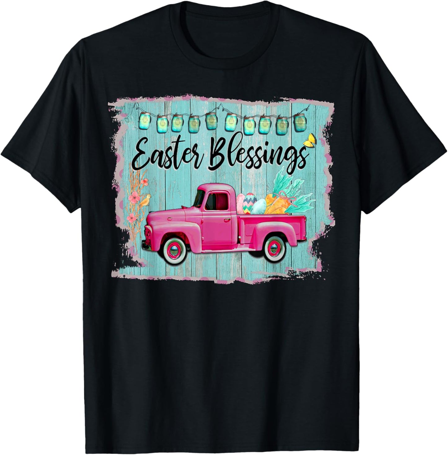 Easter Blessings Vintage Antique Truck Easter T-Shirt