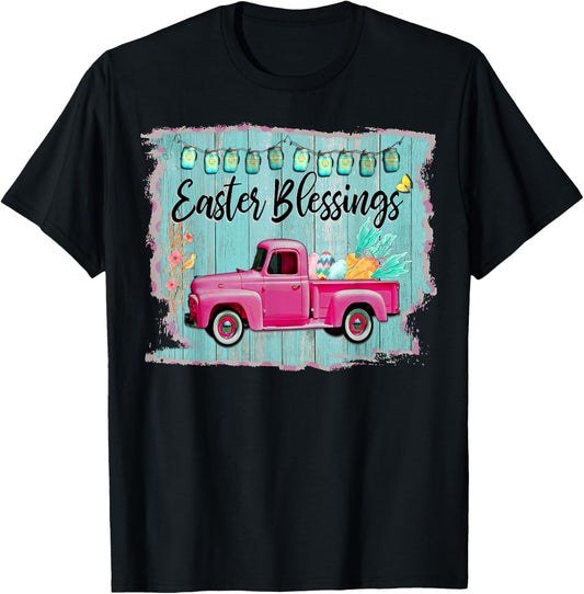 Easter Blessings Vintage Antique Truck Easter T-Shirt