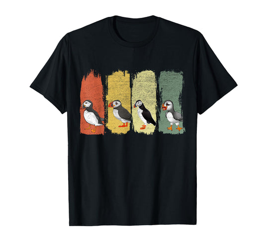 Retro Puffin Bird T-Shirt