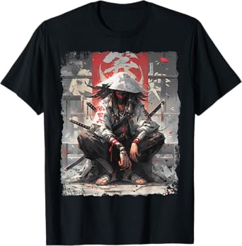 Samurai Sword Katana Ninja Japan Manga Anime Streetwear T-Shirt