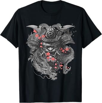 Samurai Warrior Japanese Bushido Dragon Oni Knight Gift T-Shirt