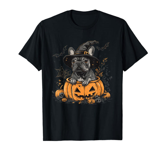 French Bulldog Dog Pumpkin Halloween Thanksgiving Men Women T-Shirt