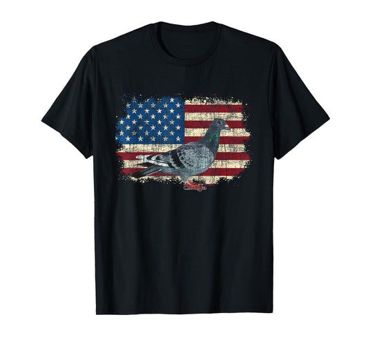 Patriotic Pigeon - 4th Of July Fourth Pigeon Breeder Racing T-Shirt
