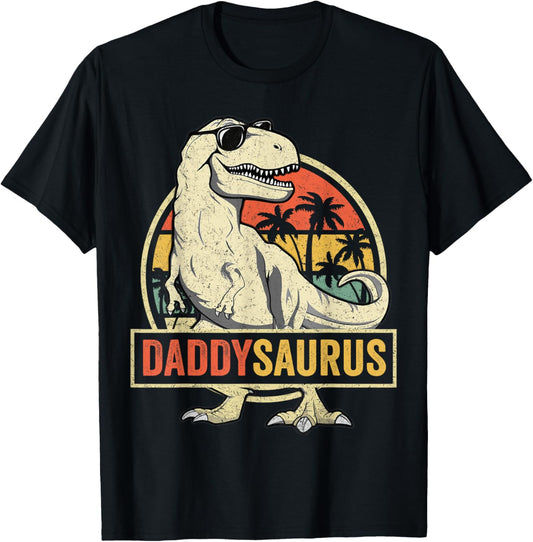 Daddysaurus Shirt Fathers Day Gift T-Rex Dad Dinosaur T-Shirt