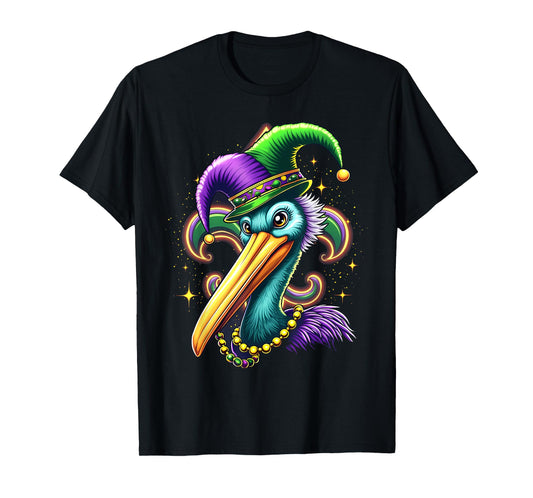 Mardi Gras Pelican Louisiana Parade Animal Lover Men Women T-Shirt