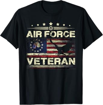 Veteran US Air Force Tshirt - American Betsy Ross Flag T-Shirt