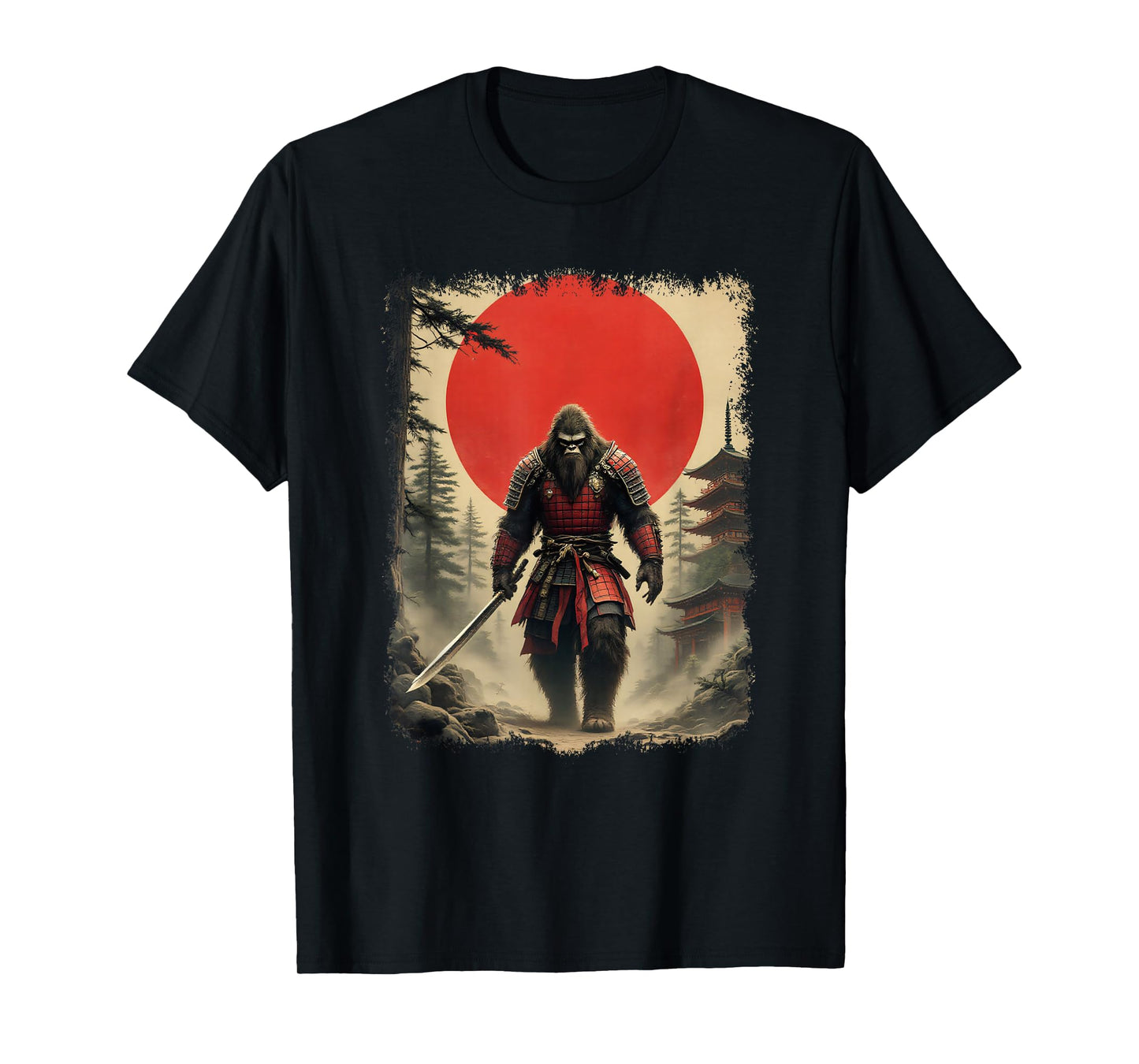 Samurai Bigfoot | Japanese Warrior & Vintage Art, Samurai T-Shirt