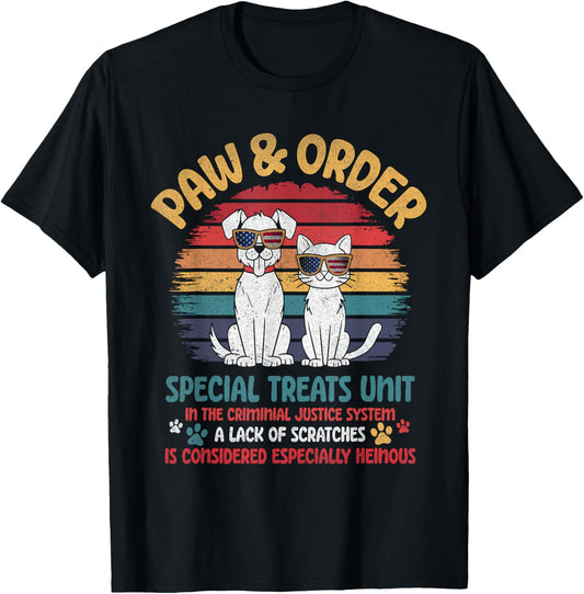 Paw And Order Special Treats Unit Shirt Cute Cat Dog Trainer T-Shirt