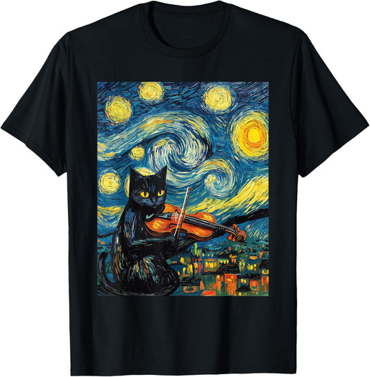 Funny Violin Viola Cat T-Shirt