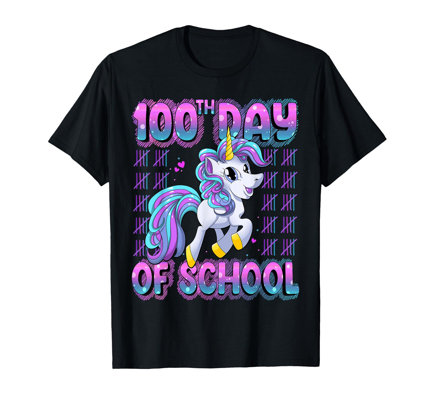 100 Days Of School Shirt Unicorn 100 Days Smarter 100th Day T-Shirt