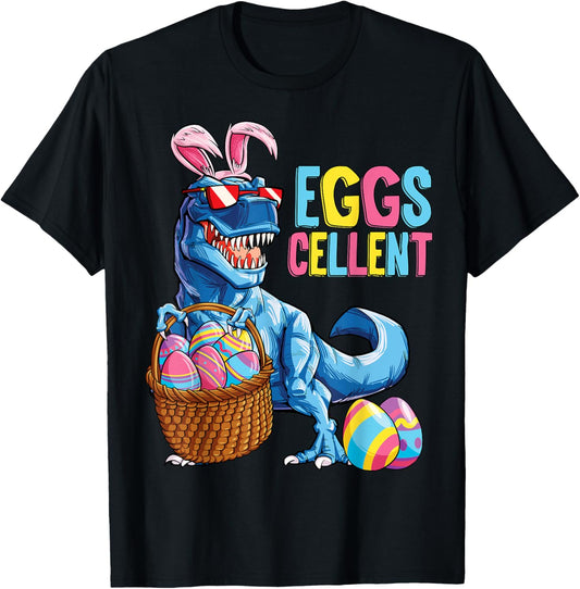Easter Dinosaur Bunny T rex Boys Girls Kids Eggs Cellent T-Shirt