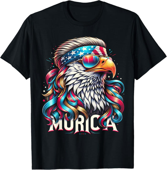 4th of July Patriotic Funny Eagle July 4th USA Murica T-Shirt