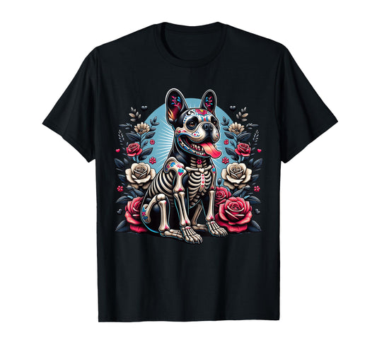 French Bulldog Dia De Los Muertos Frenchie Halloween T-Shirt