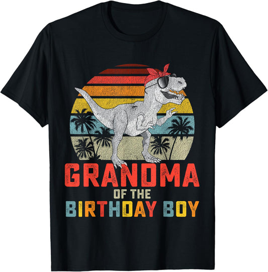 Grandma Dinosaur of the Birthday Boy Matching Family T-Shirt