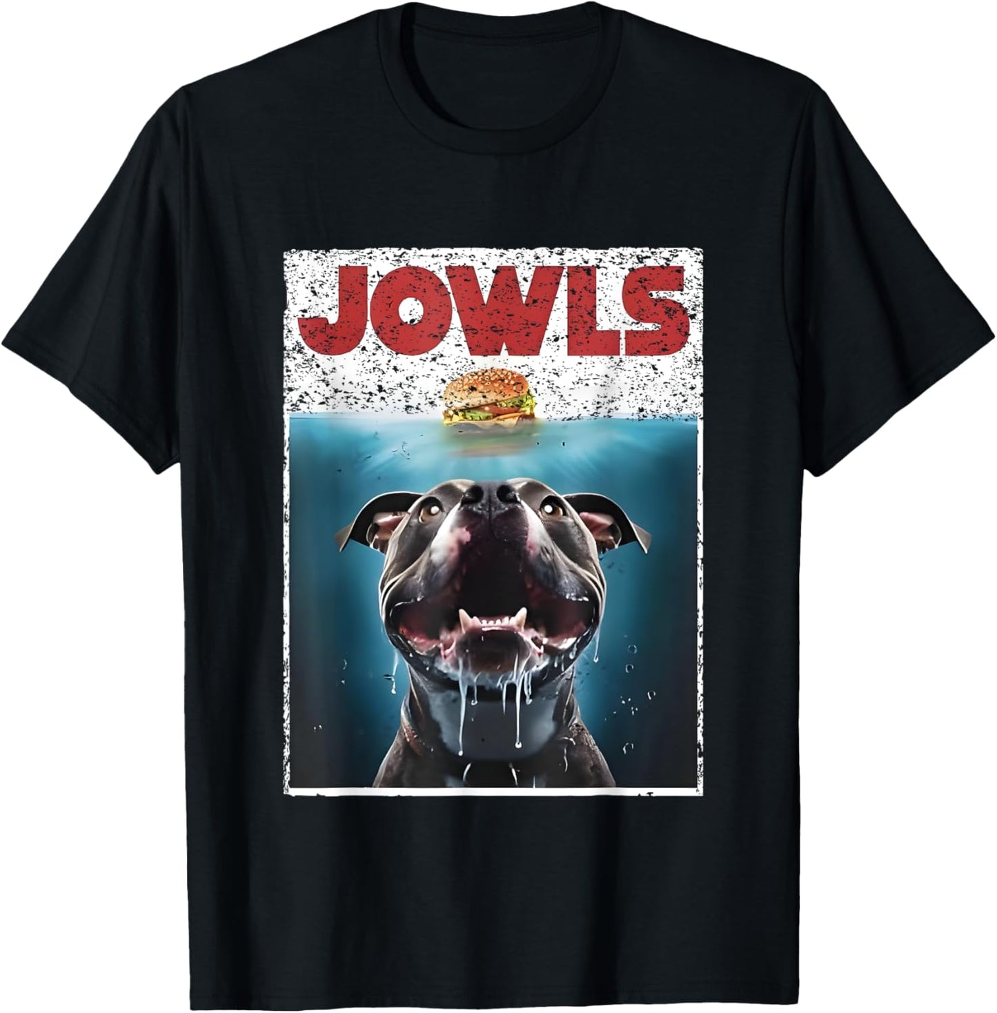Funny Pitbull Dog Jowls Dog Mom Dog Dad Lovers T-Shirt