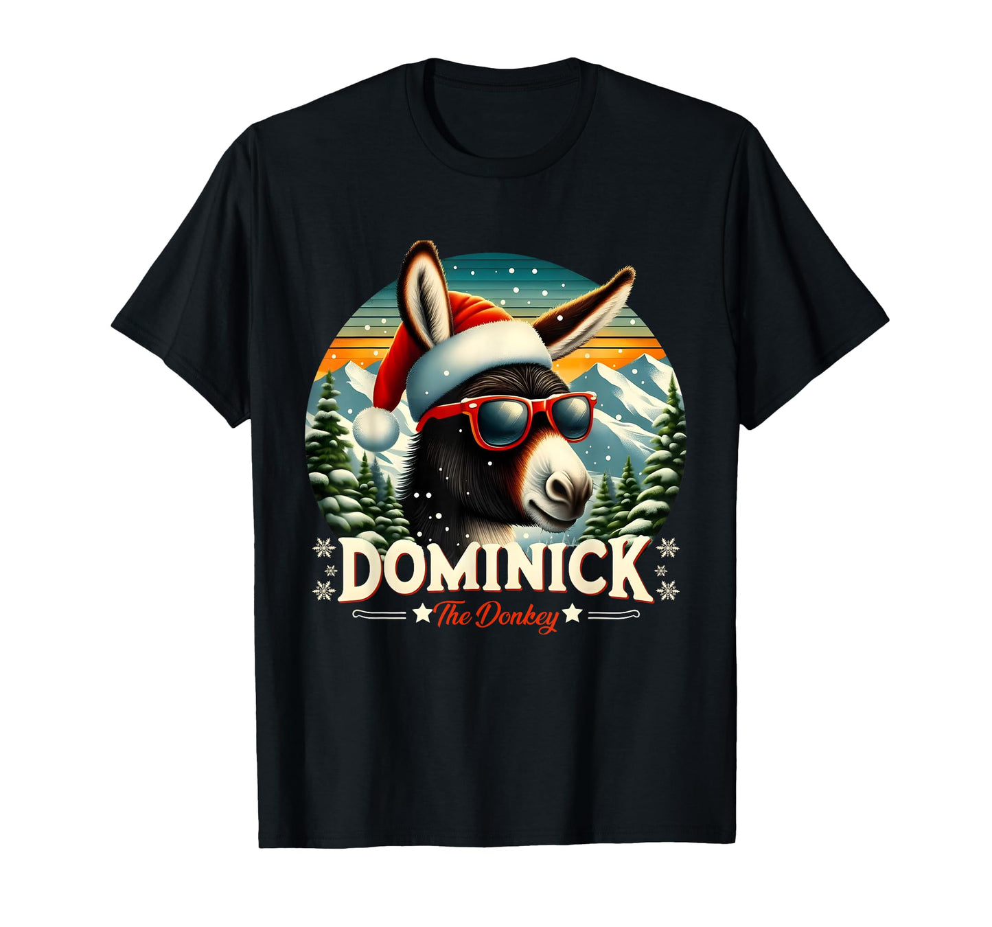 Christmas Xmas Dominick the Donkey Christmas Donkey Cheer T-Shirt