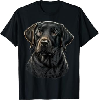 Cute black Labrador Dog on black Labrador Retriever Lover T-Shirt