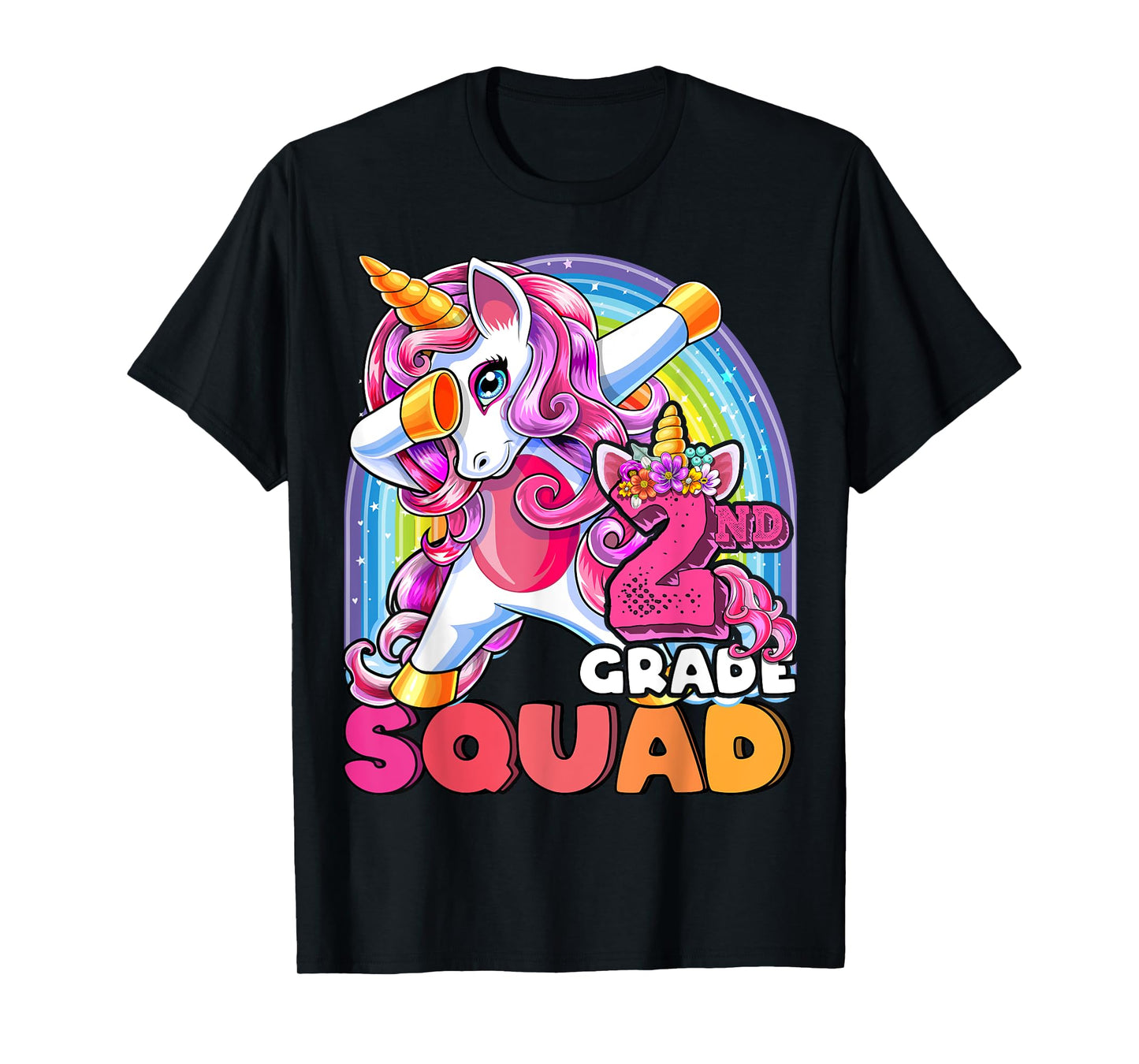 2nd Grade Squad Dabbing Unicorn Back to School Girls Gift T-Shirt