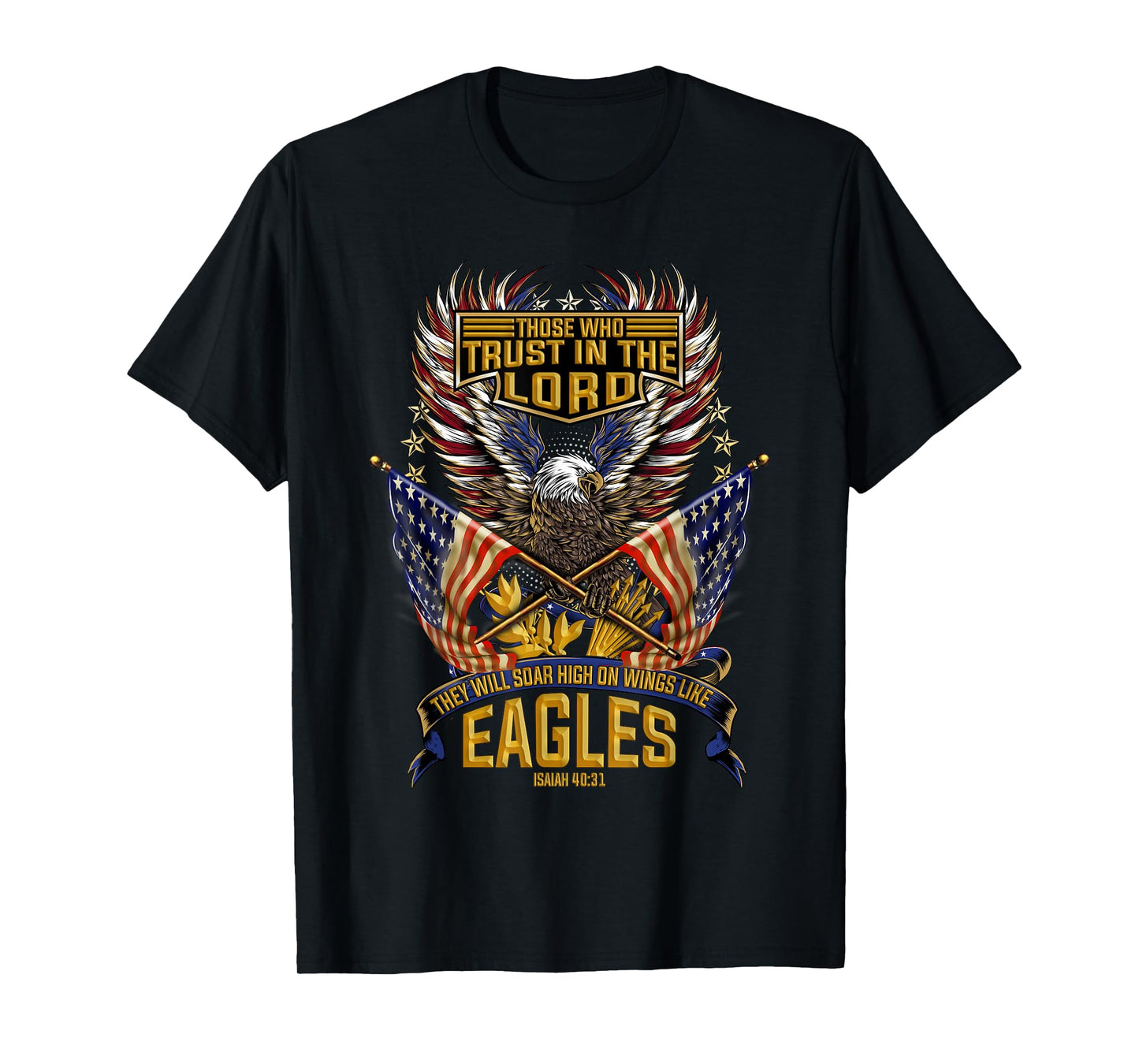 Soar On Wings Like Eagles Christian Patriotic T-Shirt T-Shirt for Women Kids Men