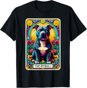 The Pitbull Tarot Card Dog Lover American Pit Bull Terrier T-Shirt for Men Women Kids