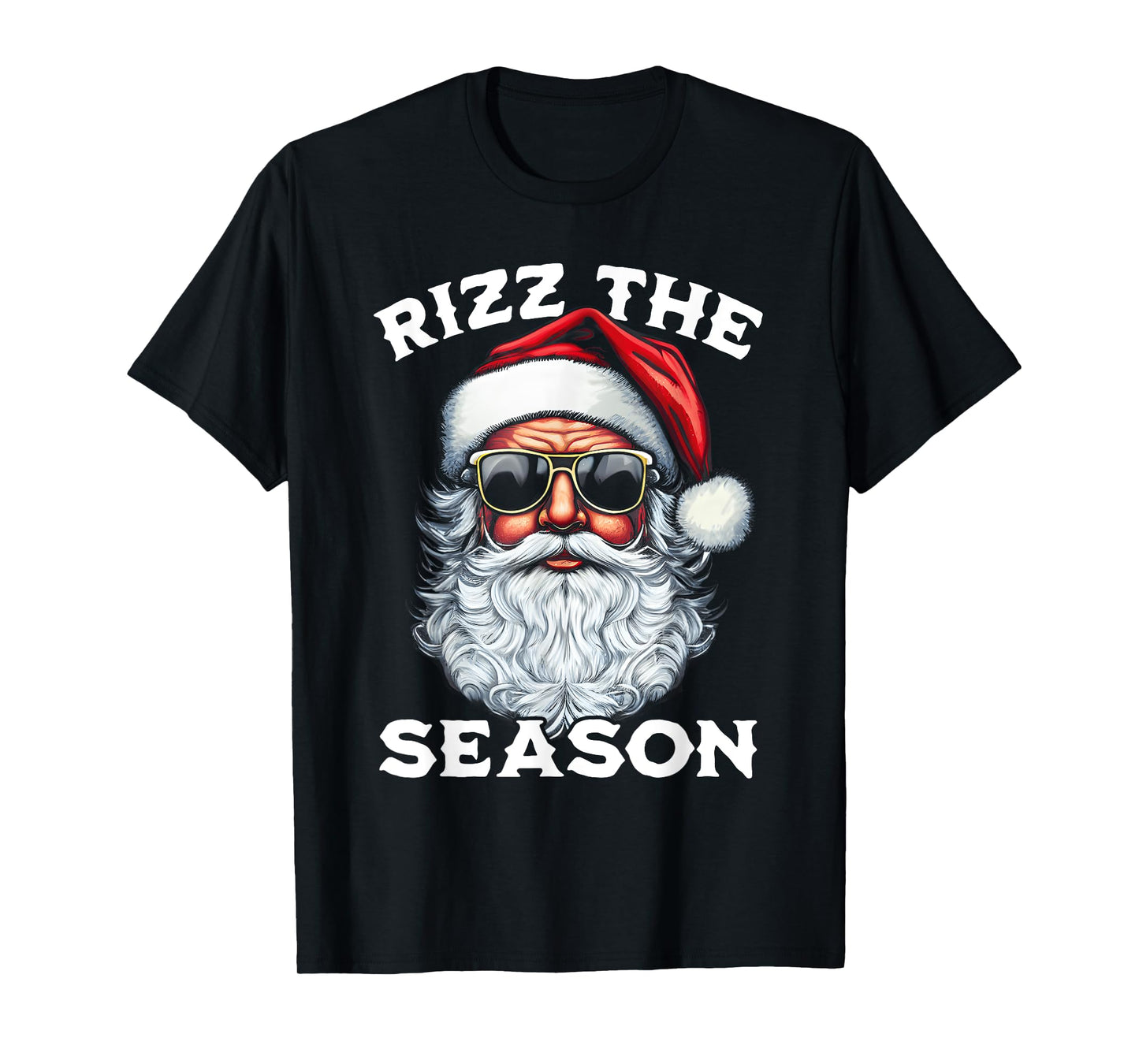 Rizz the Season Silly Christmas Funny Santa Men Teen Boys T-Shirt