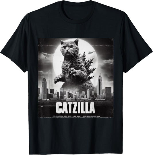Catzilla Cat Japanese Art Funny T-Shirt