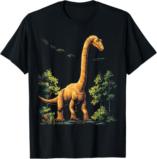 Brachiosaurus Dinosaur Motif Illustration Brachiosaurus T-Shirt
