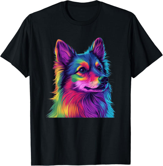 Colorful Icelandic Sheepdog Pop Art Dog Lovers Gift T-Shirt