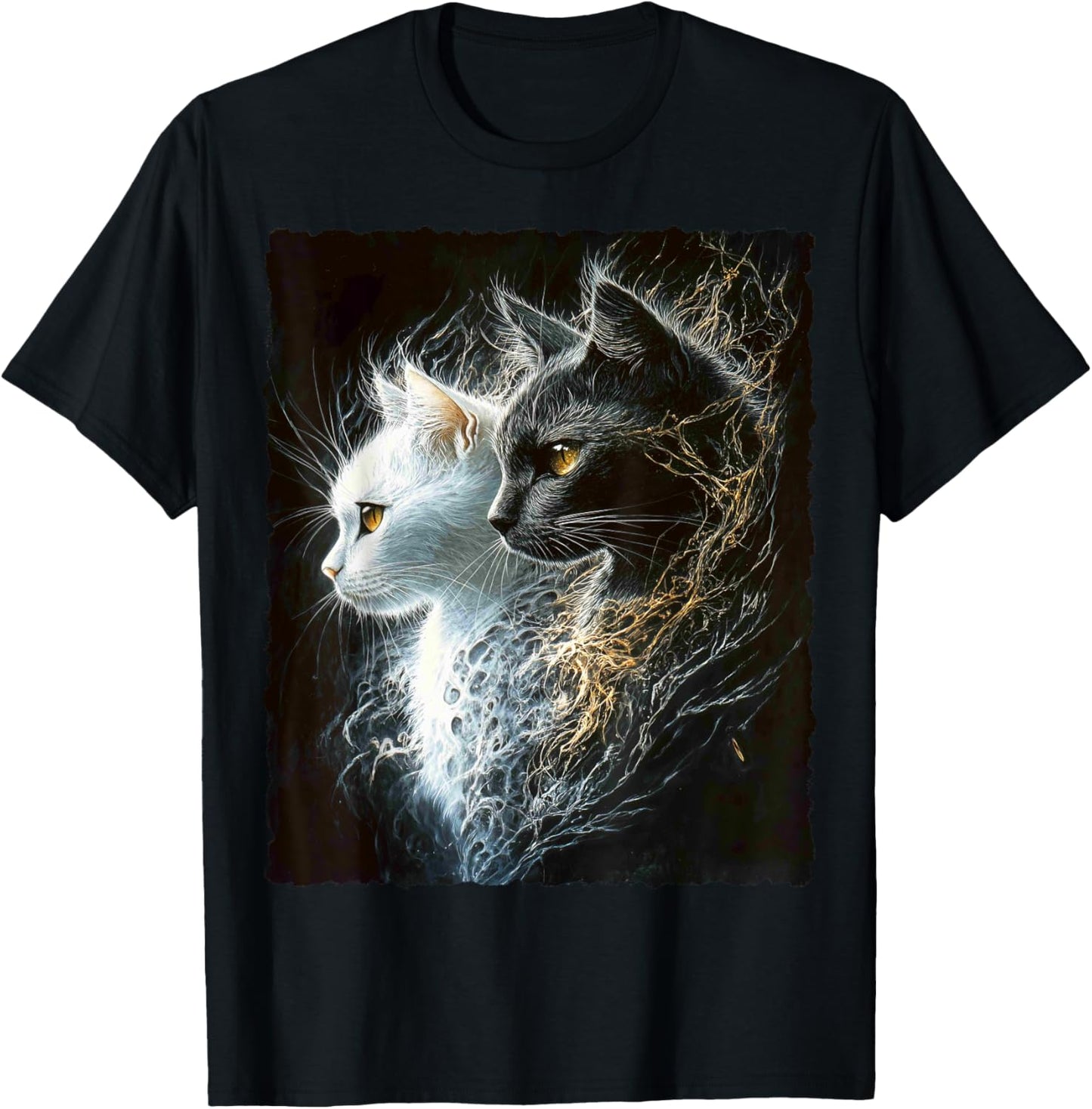 Cute Magical Cat Kitten Fantasy Art Design T-Shirt