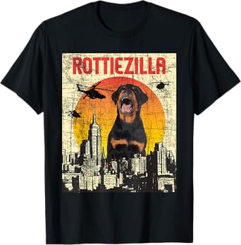 Rottiezilla - Rottweiler Pet Owner Puppy Lover Dog Breeder T-Shirt for Men Women Kids