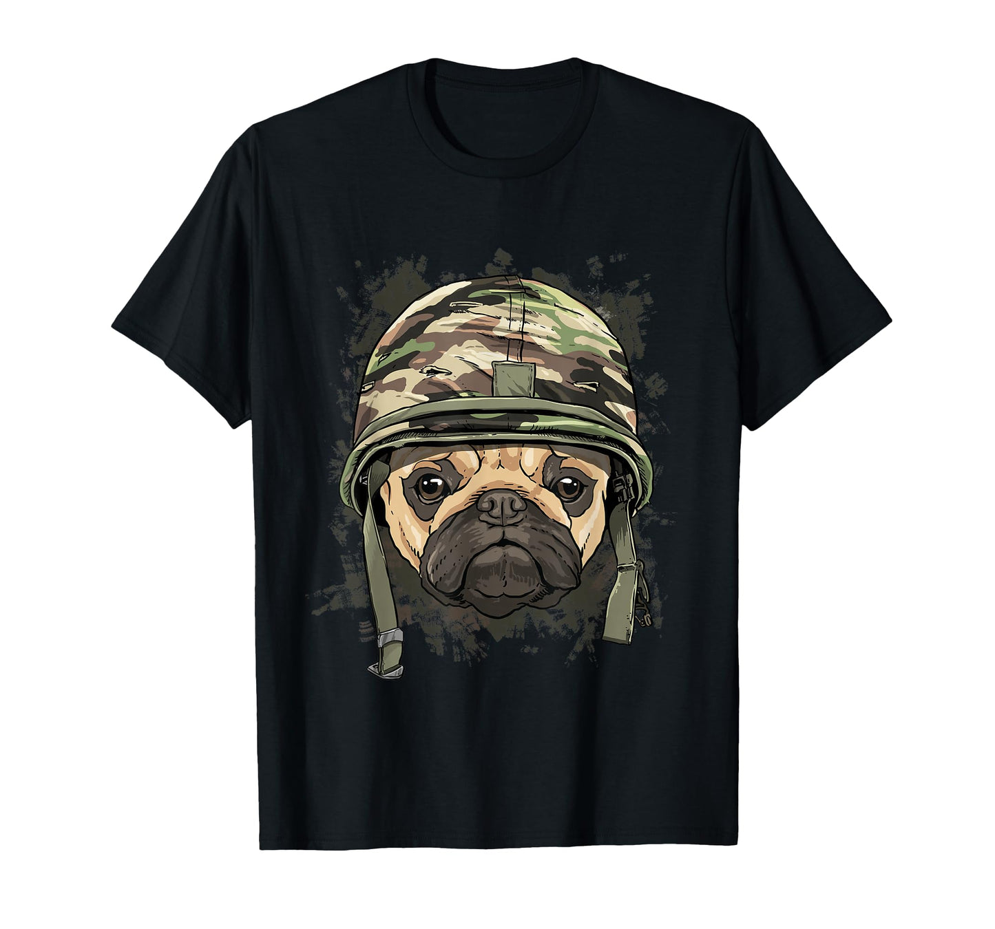 Pug Military Soldier Veterans Day Puppy Pet Pug Dog Lover T-Shirt