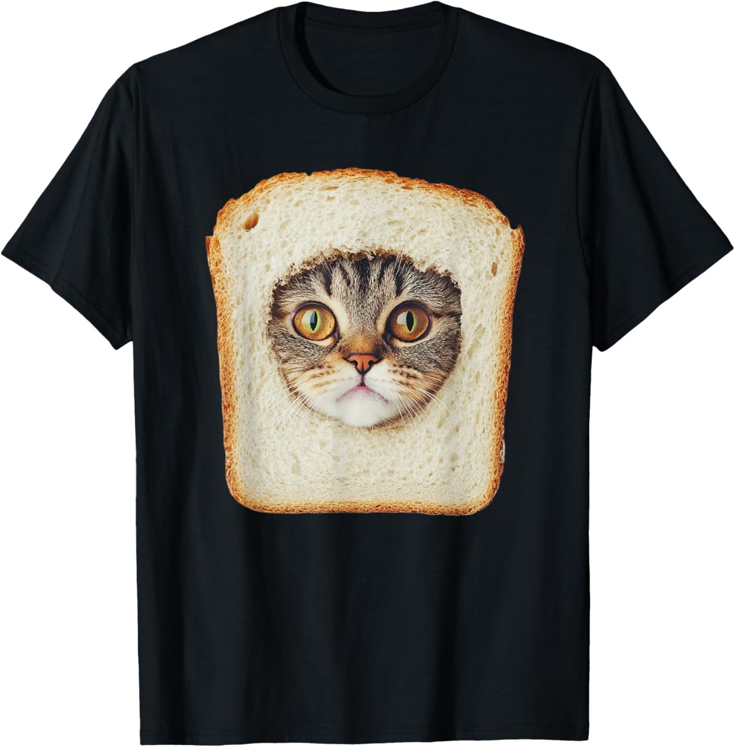 Funny Bread Cat Photo T-Shirt