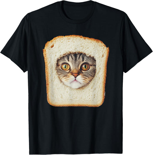 Funny Bread Cat Photo T-Shirt