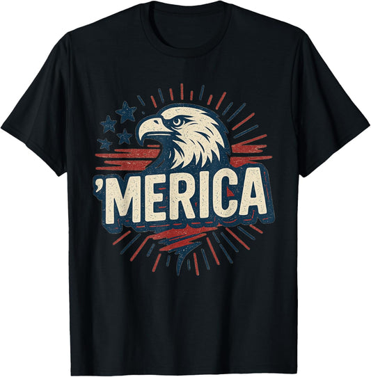 Patriotic Labrador Retriever Dog Merica US Flag 4Th Of July T-Shirt