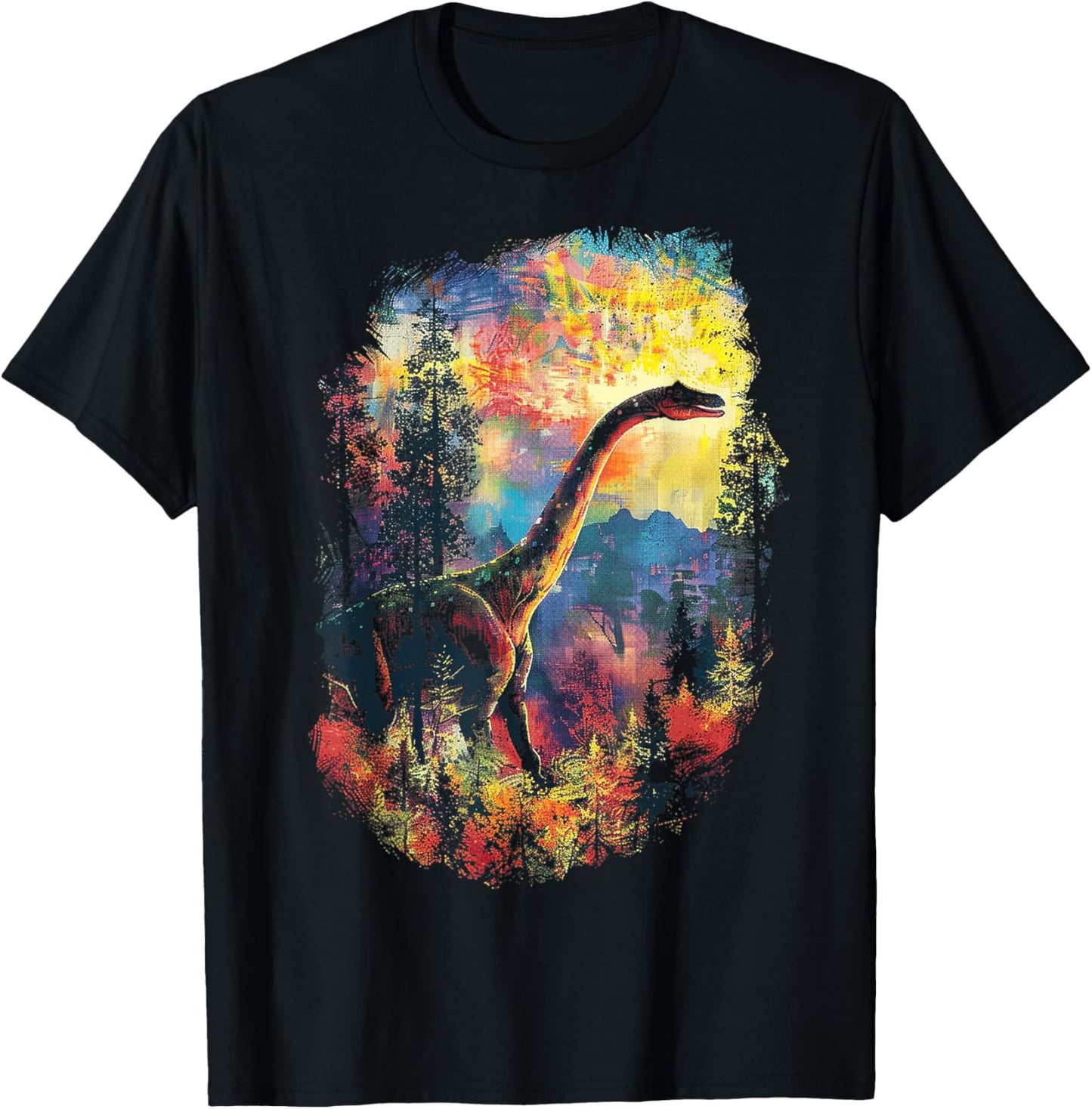 Apatosaurus Dinosaur Motif Artwork Apatosaurus T-Shirt