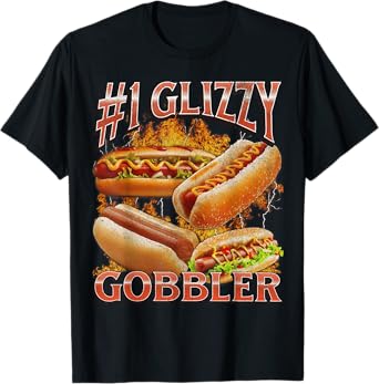 Glizzy Gobbler Funny Wiener Hot Dog Meme Bootleg Graphic Men Women T-Shirt