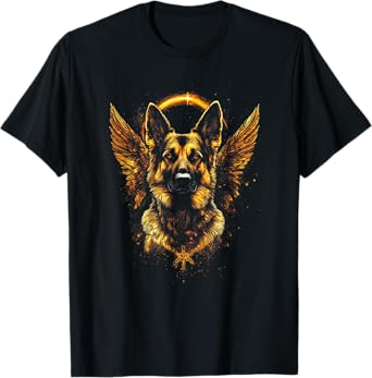 German Shepherd Angel Wings German shepherd art T-Shirt