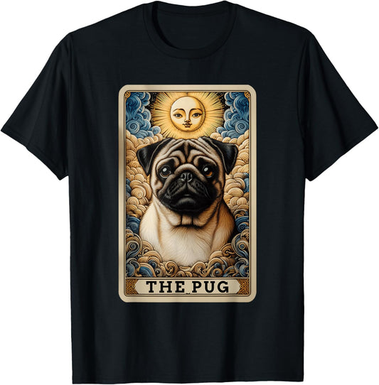 Unisex-Adult T-Shirt, Black, Small, Short Sleeve, Cartoon Dog Theme, Casual, Playful