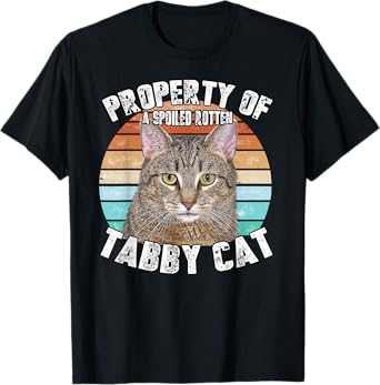 Cat Tabby Lover Vintage Eighties Style Cat Retro Gift T-Shirt for Men Women Girls Kids