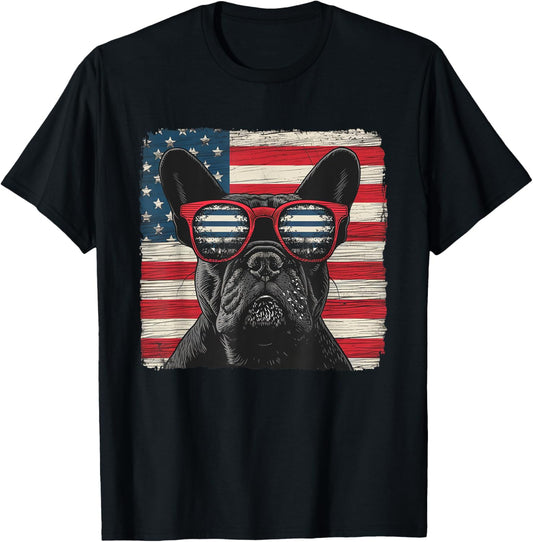French Bulldog Patriotic July 4th Women Men T-shirt