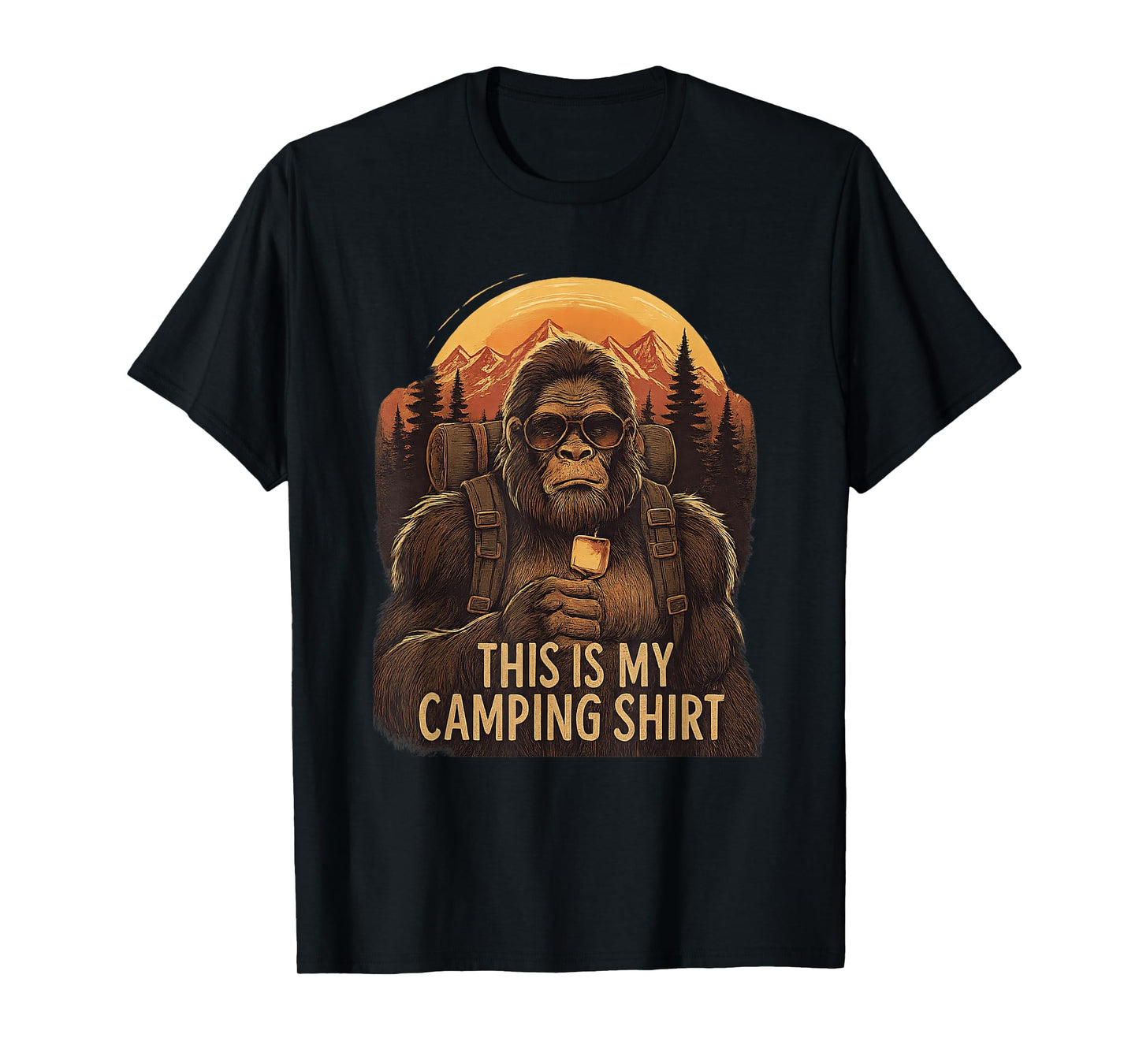 Bigfoot Camping Mens Womens Kids This is My Camping T-Shirt