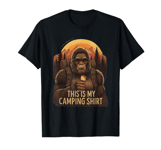 Bigfoot Camping Mens Womens Kids This is My Camping T-Shirt
