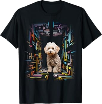 Poodle Dog Colorful Mandala Animal Pet Art Graphic Poodle T-Shirt
